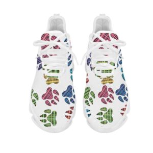 Custom Pet personalization Dog Paw Shoes Sneakers  Colorful Paw Print Sneakers  Comfortable Casual Footwear  Unique Dog Lover Gift